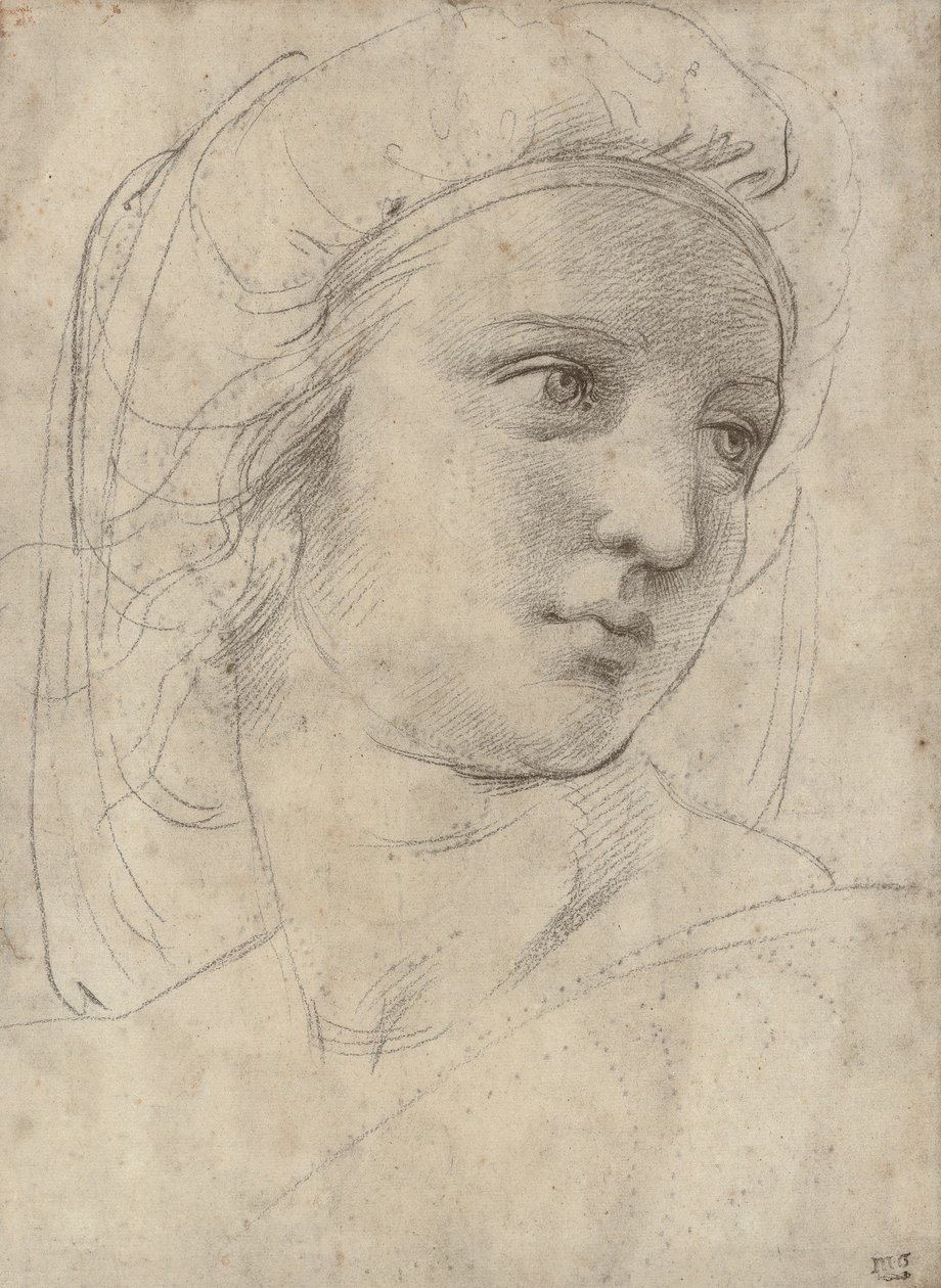 Cabeza de una musa de Raffaello Sanzio Raphael