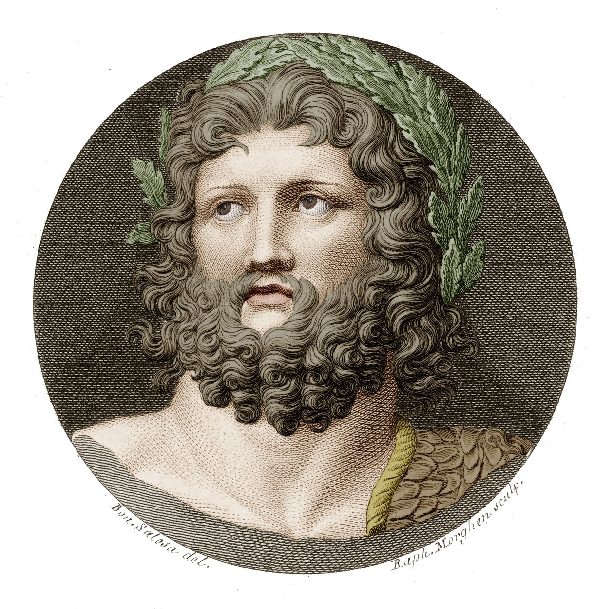 Zeus (grabado en color) de Raffaello Sanzio Morghen