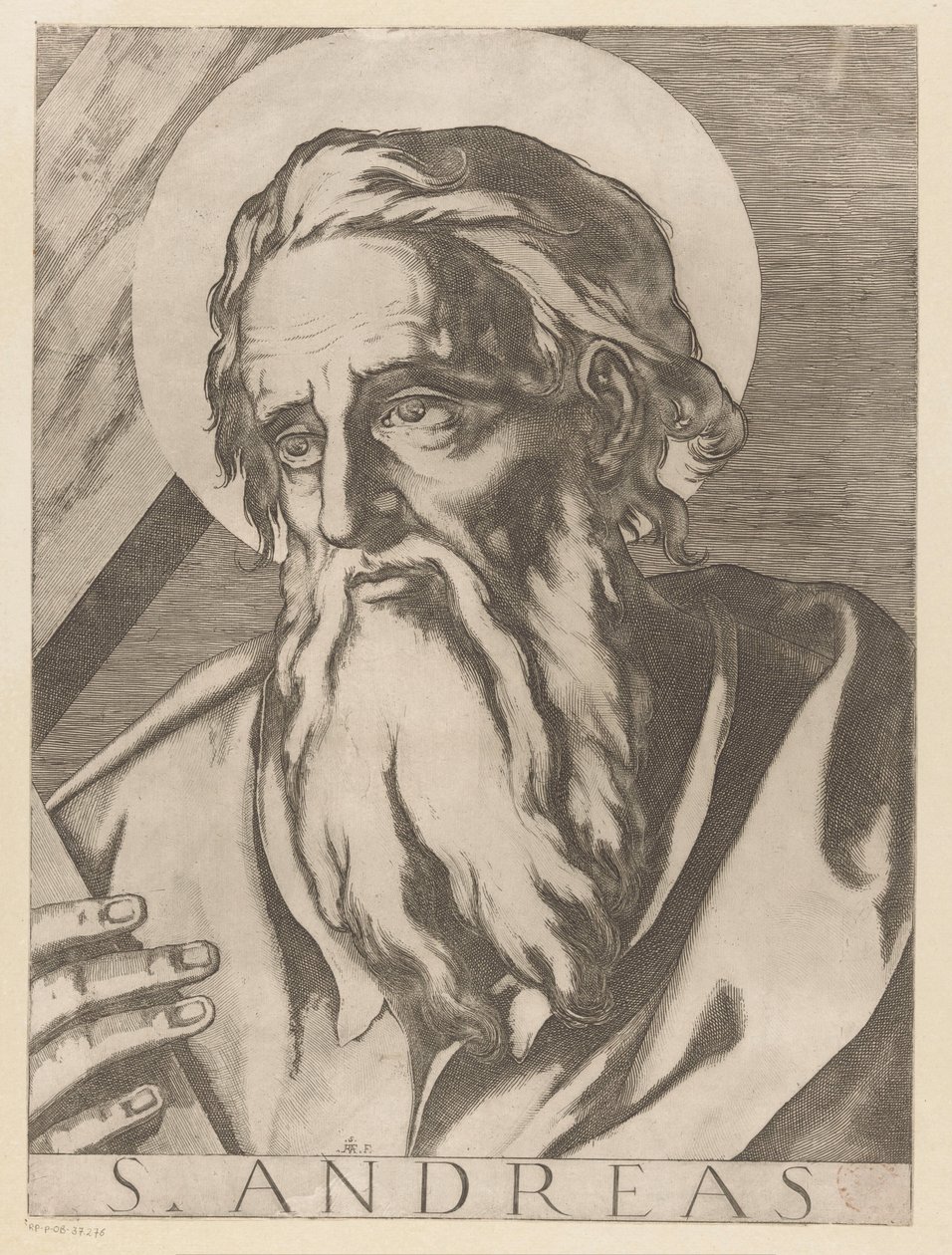 San Andrés San Andrés (título sobre el objeto) Cristo, María en de twaalf apostelen (título de la serie) El Sagrado Colegio Apostólico (título de la serie) de Raffaello Schiaminossi
