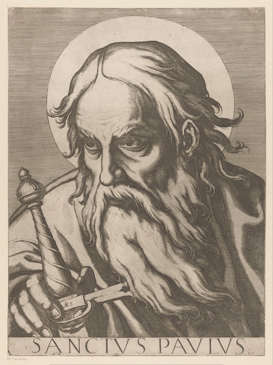 San Pablo San Pablo (título sobre el objeto) Cristo, María en de twaalf apostelen (título de la serie) El Sagrado Colegio Apostólico (título de la serie) de Raffaello Schiaminossi
