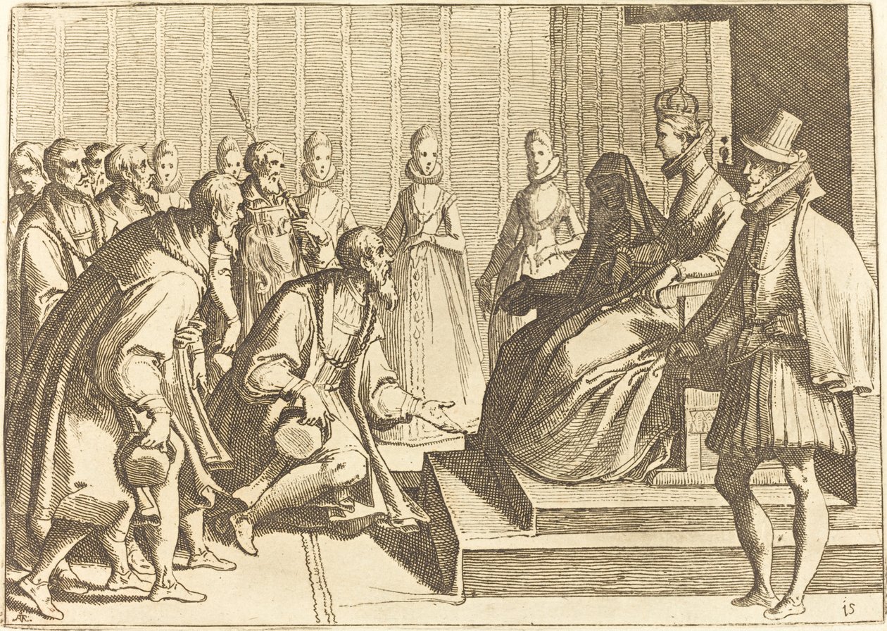 Margarita de Austria Recibiendo a un Noble de Raffaello Schiaminossi
