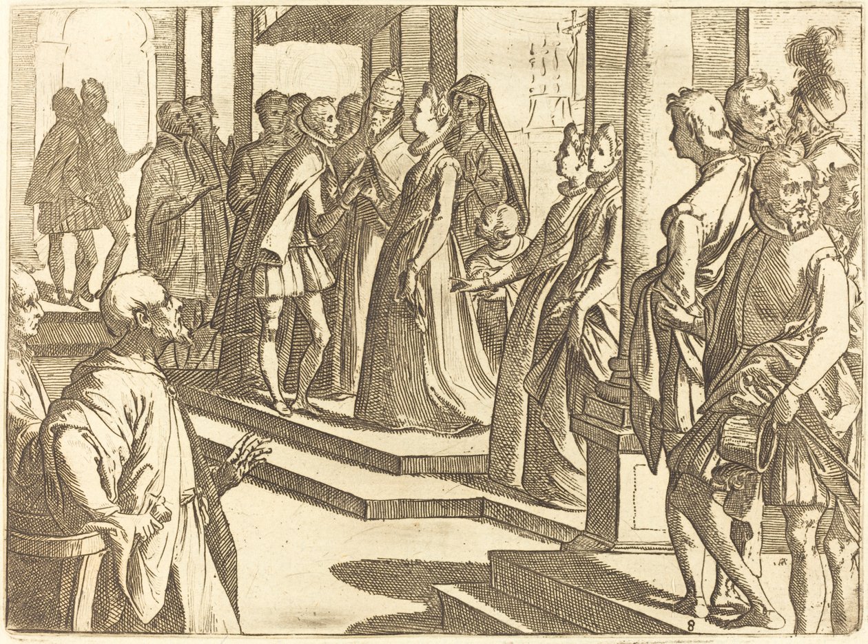El compromiso de Margarita de Austria con Felipe III, rey de España de Raffaello Schiaminossi