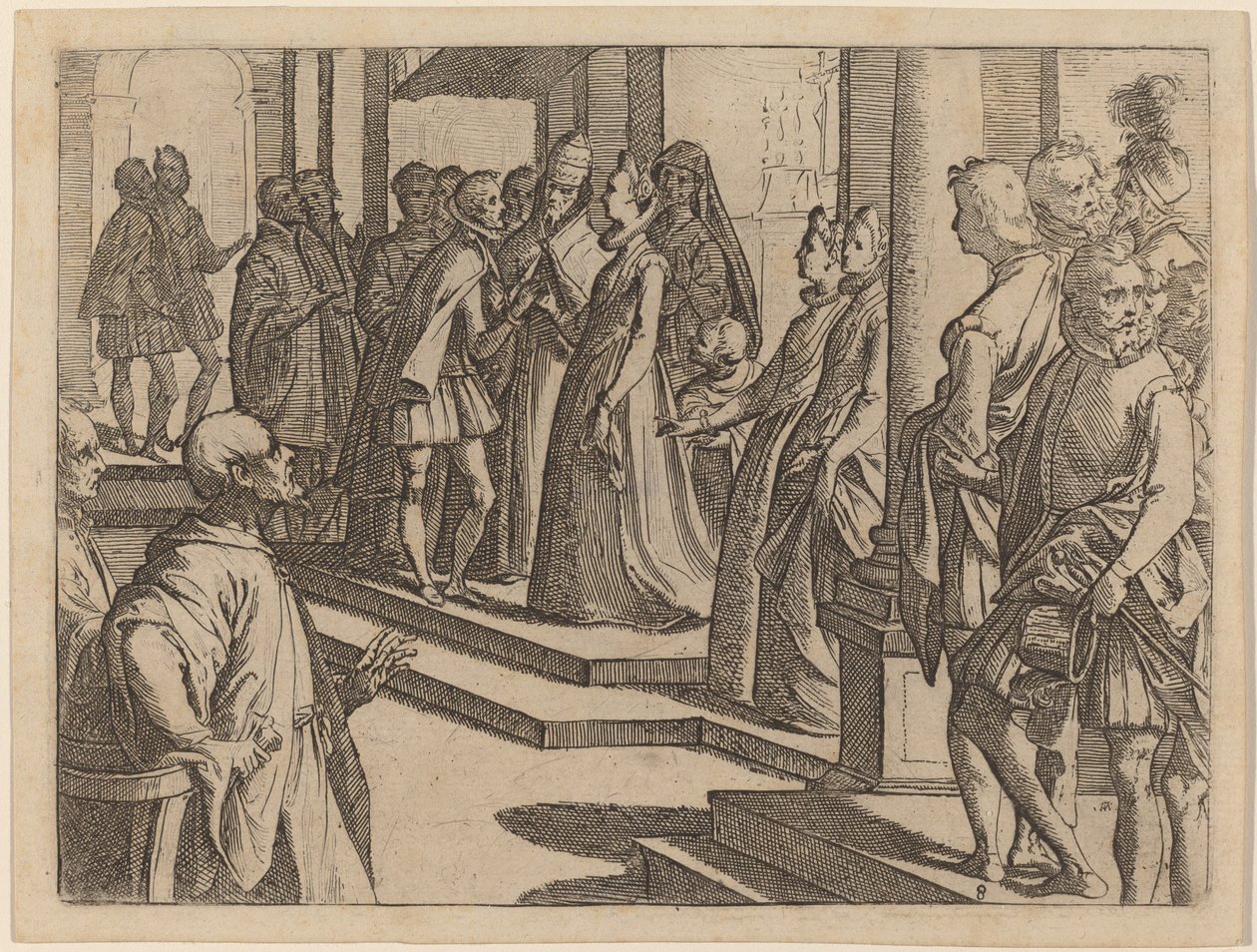El Desposorio de Margarita de Austria con Felipe III, Rey de España de Raffaello Schiaminossi