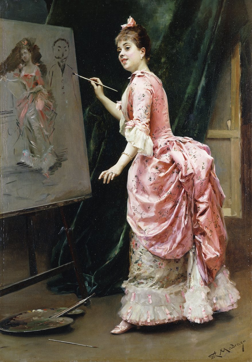 En el estudio de Raimundo de Madrazo y Garreta
