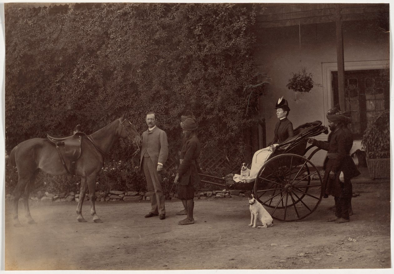 El coronel H. R. Thuillier y su esposa Emmeline Williams Thuillier, Shimla de Raja Deen Dayal