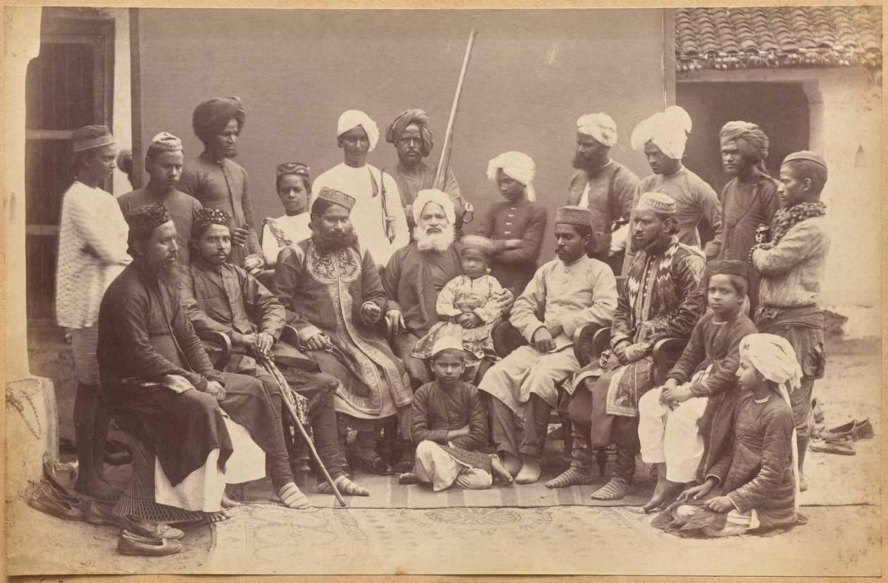 Familia de Mowhri Rahman Alli Khan, Rewa (recto, parte inferior) de Raja Deen Dayal