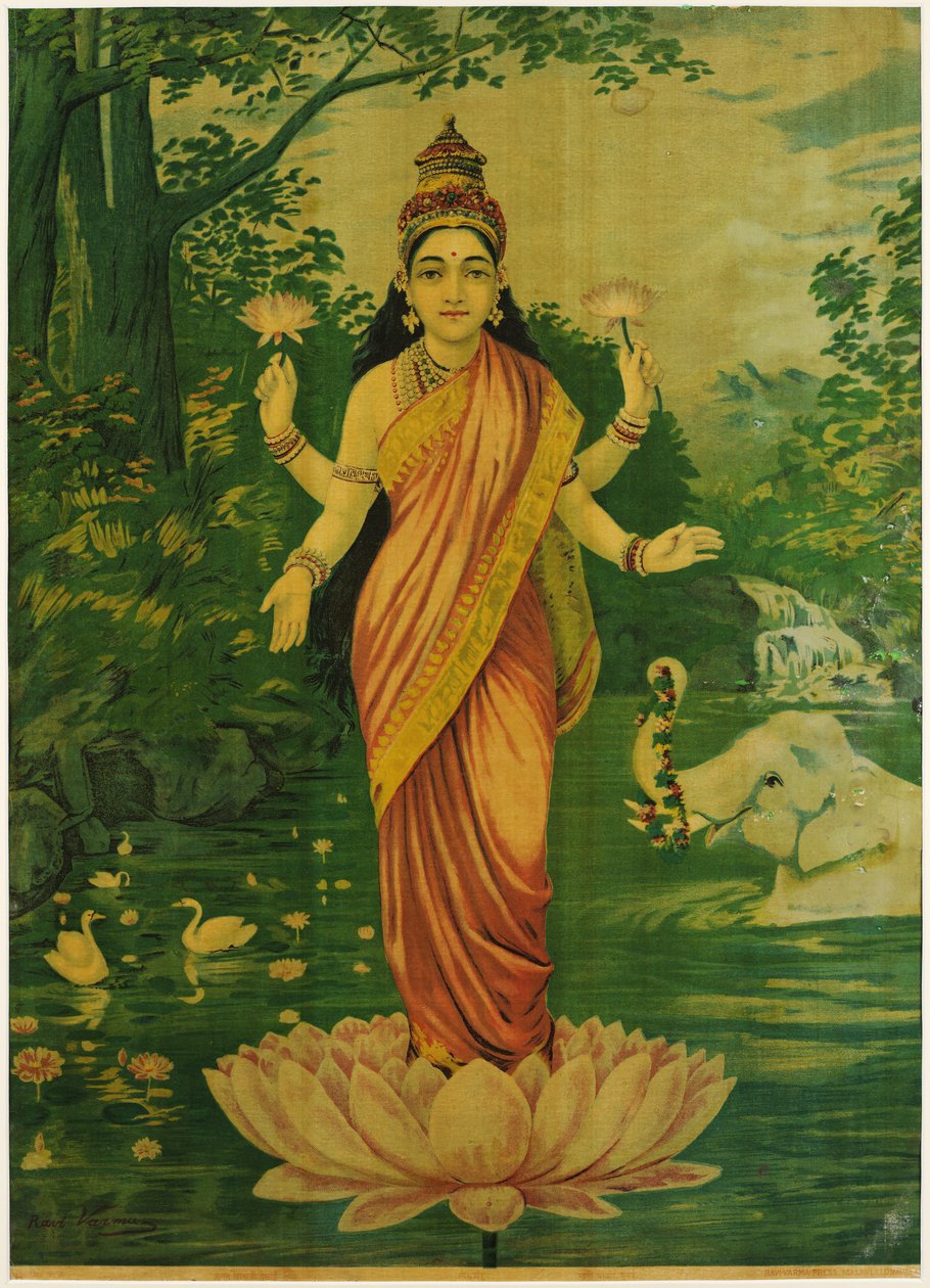 Lakshmi, de Raja Ravi Varma, años 30 de Raja Ravi Varma