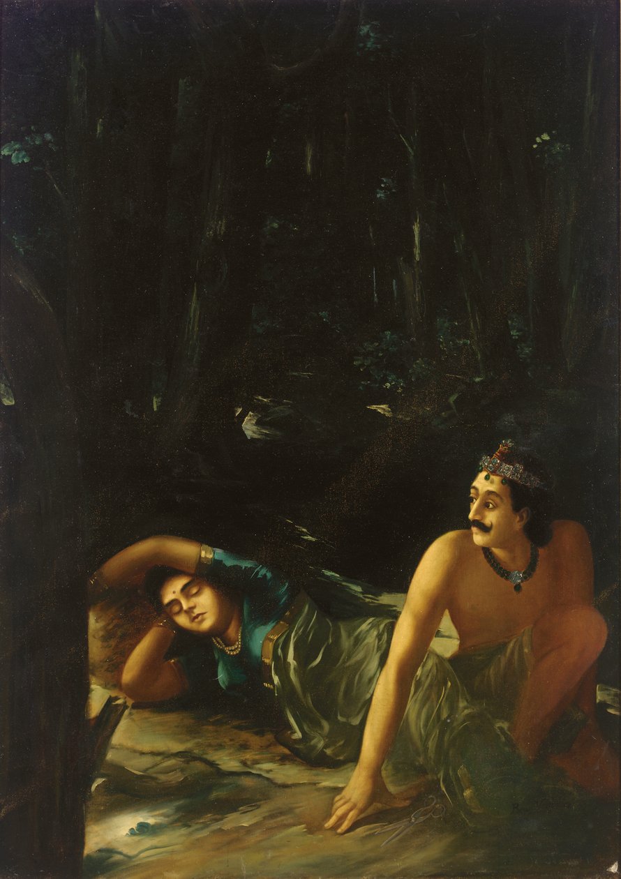 Nala y Damayanti de Raja Ravi Varma