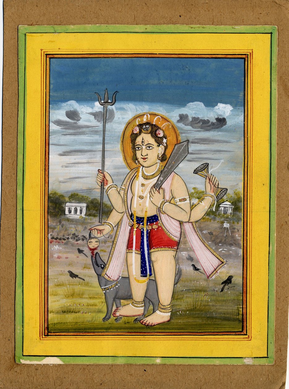 Una figura de pie de Bhairava, una forma de Śiva. de Rajasthan School