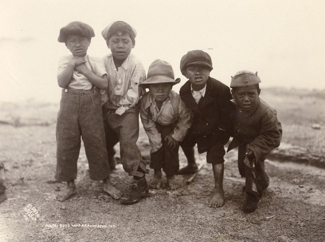 Chicos maoríes, Whakarewarewa, c.1910 de Ralph Seldon