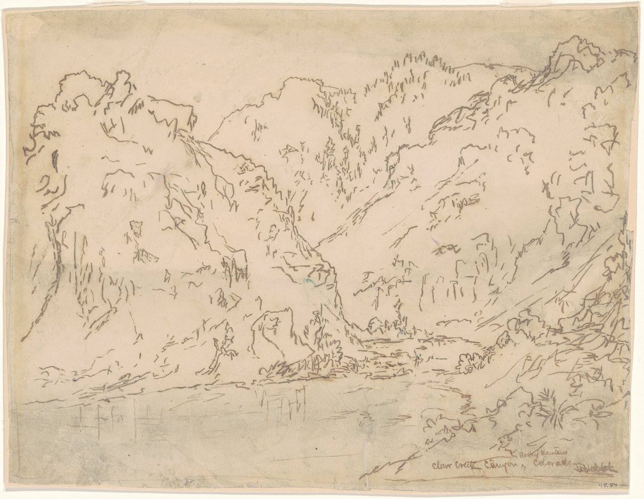Cañón del Arroyo Claro, Montañas Rocosas, Colorado de Ralph Albert Blakelock