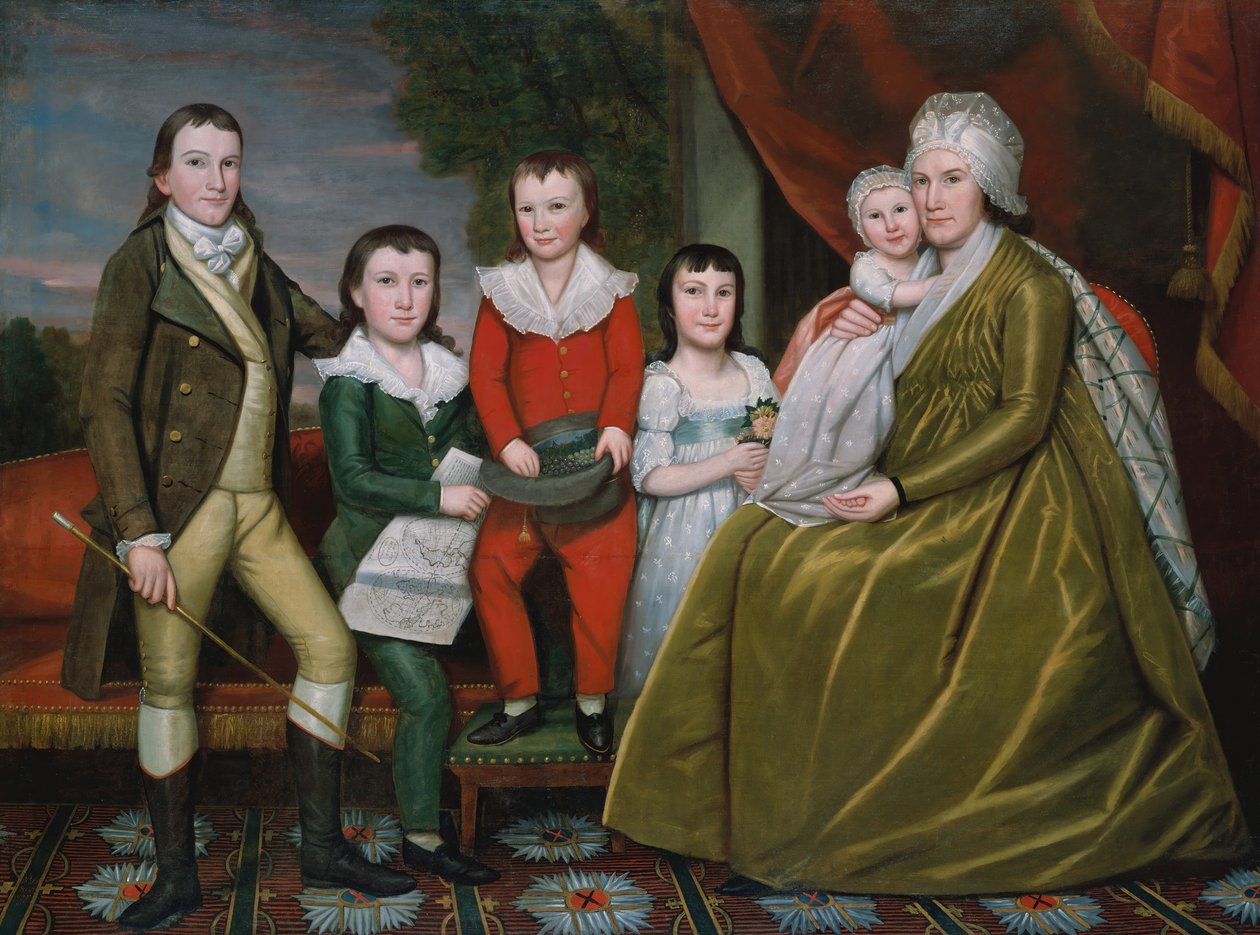 Sra. Noah Smith y sus hijos, 1798 de Ralph Earl