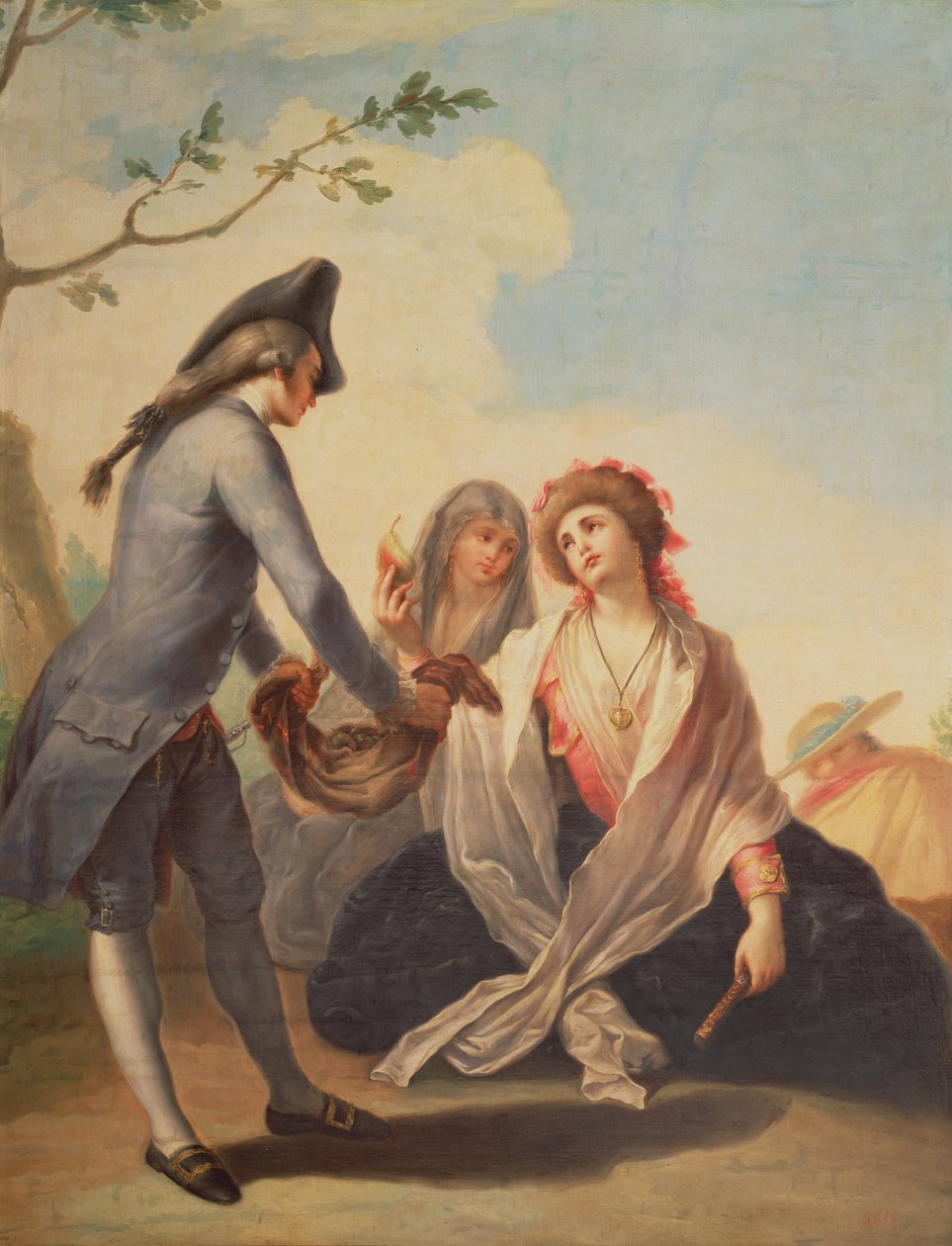 Un regalo del campo. c.1778 de Ramon Bayeu y Subias