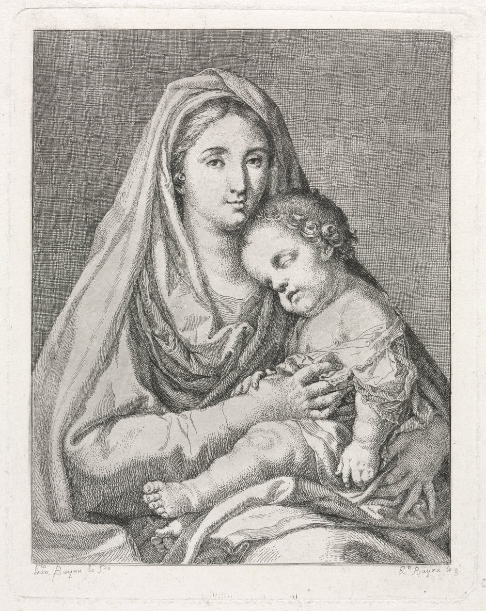 Madonna y Niño después de Francisco Bayeu y Subías de Ramon Bayeu y Subias