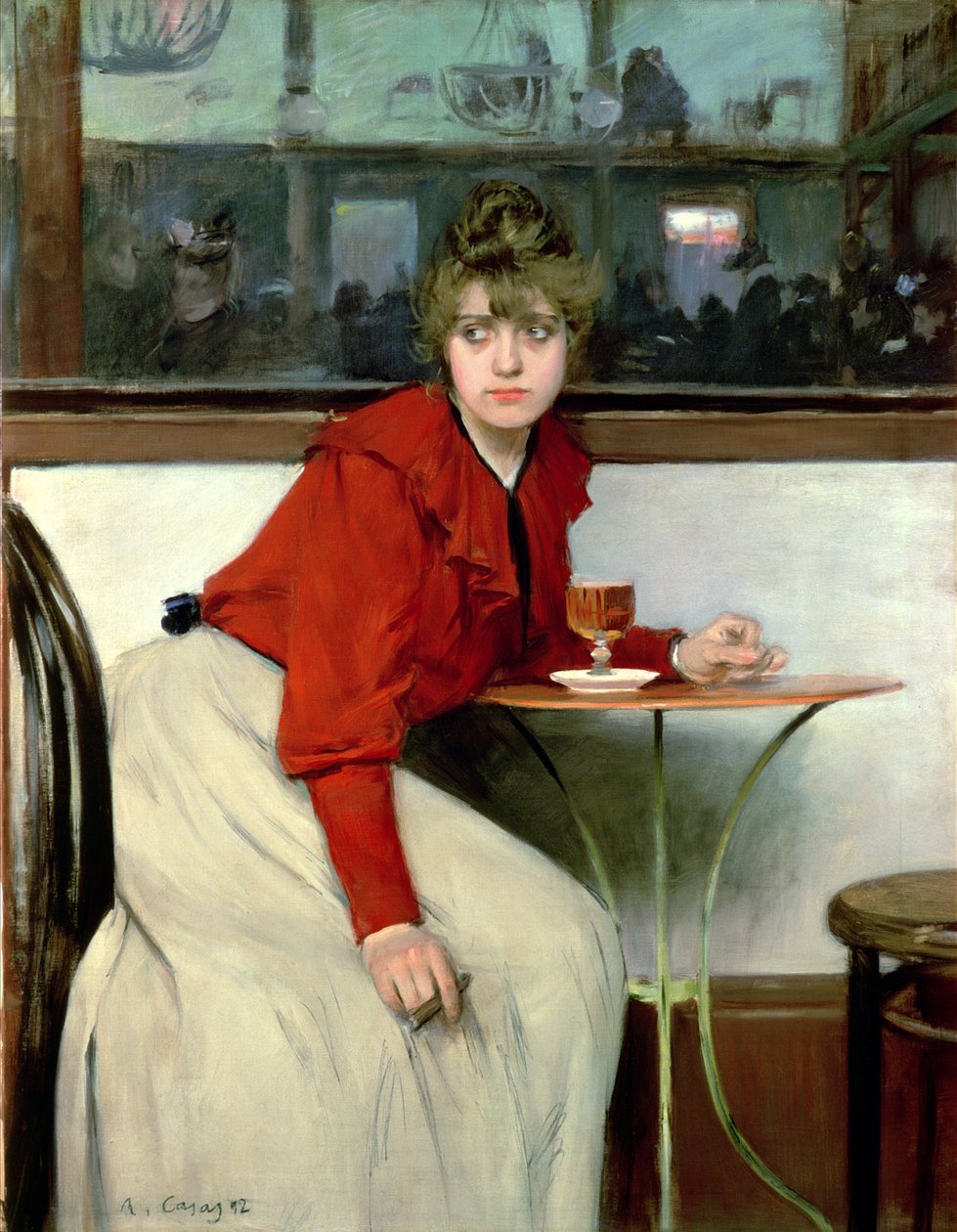 Chica en un bar de Ramon Casas i Carbo