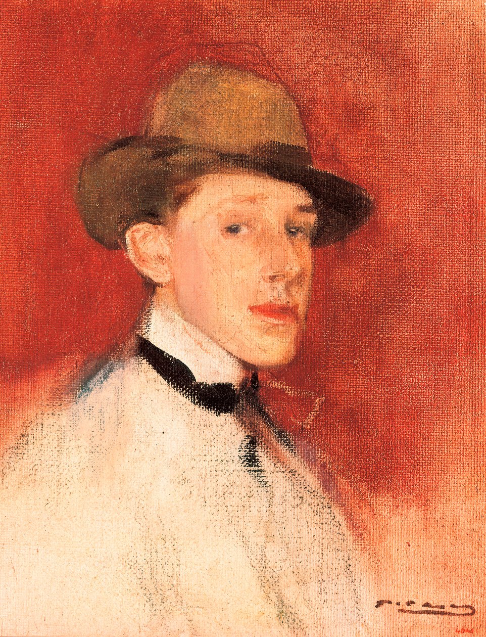 Estudio para un retrato del Rey Alfonso XIII (o Alfonso de Borbón) (1886-1941), (detalle) de Ramon Casas i Carbo