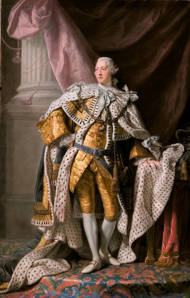 Retrato del Rey Jorge III del Reino Unido 1738-1820 en sus ropas de coronación, ca 1770 de Ramsay