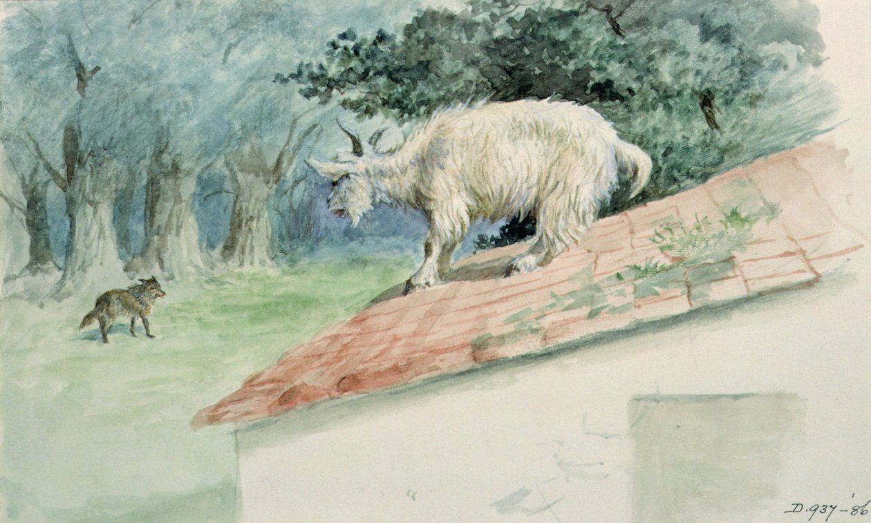 El cabrito y el lobo de Randolph Caldecott