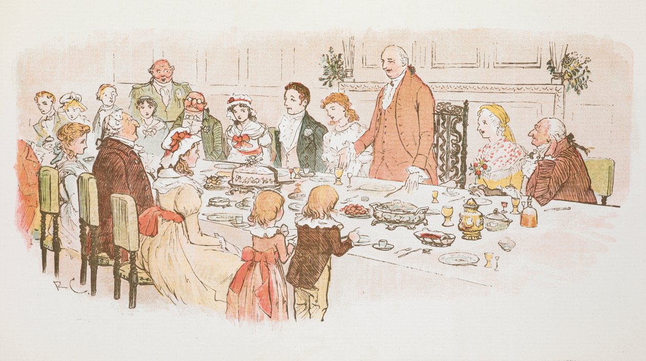 Una comida de Navidad. de Randolph Caldecott