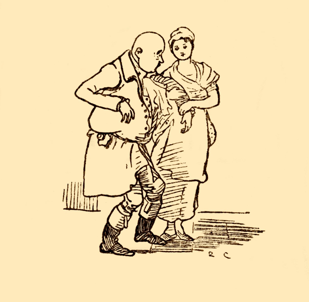 John Gilpin llega, sin sombrero y sin peluca, 1878, c. 1918 de Randolph Caldecott