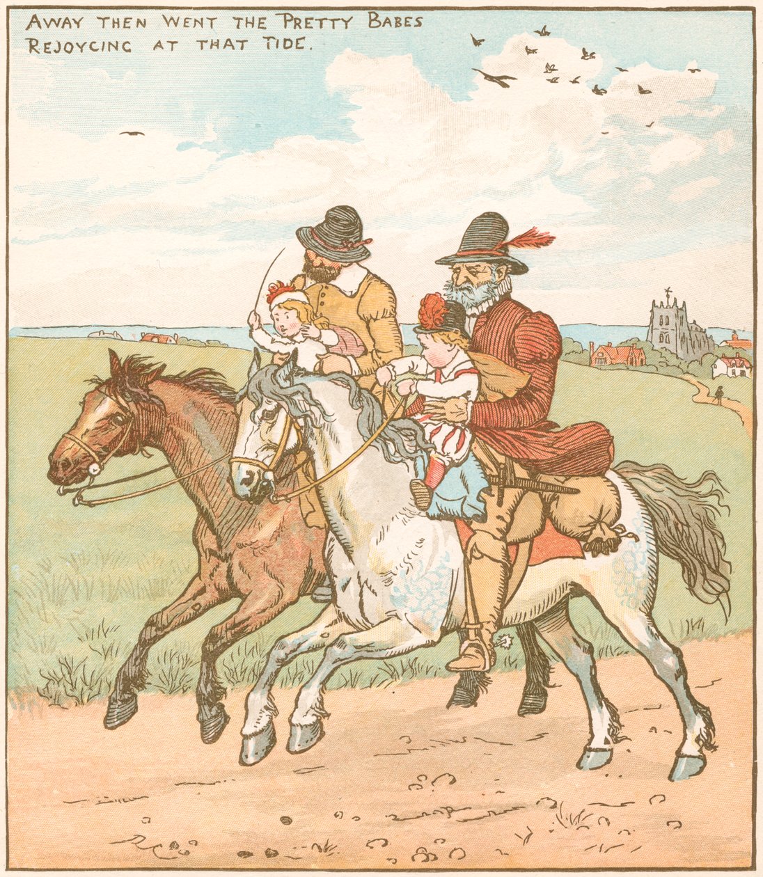 Escena de Los Niños en el Bosque, 1878 de Randolph Caldecott