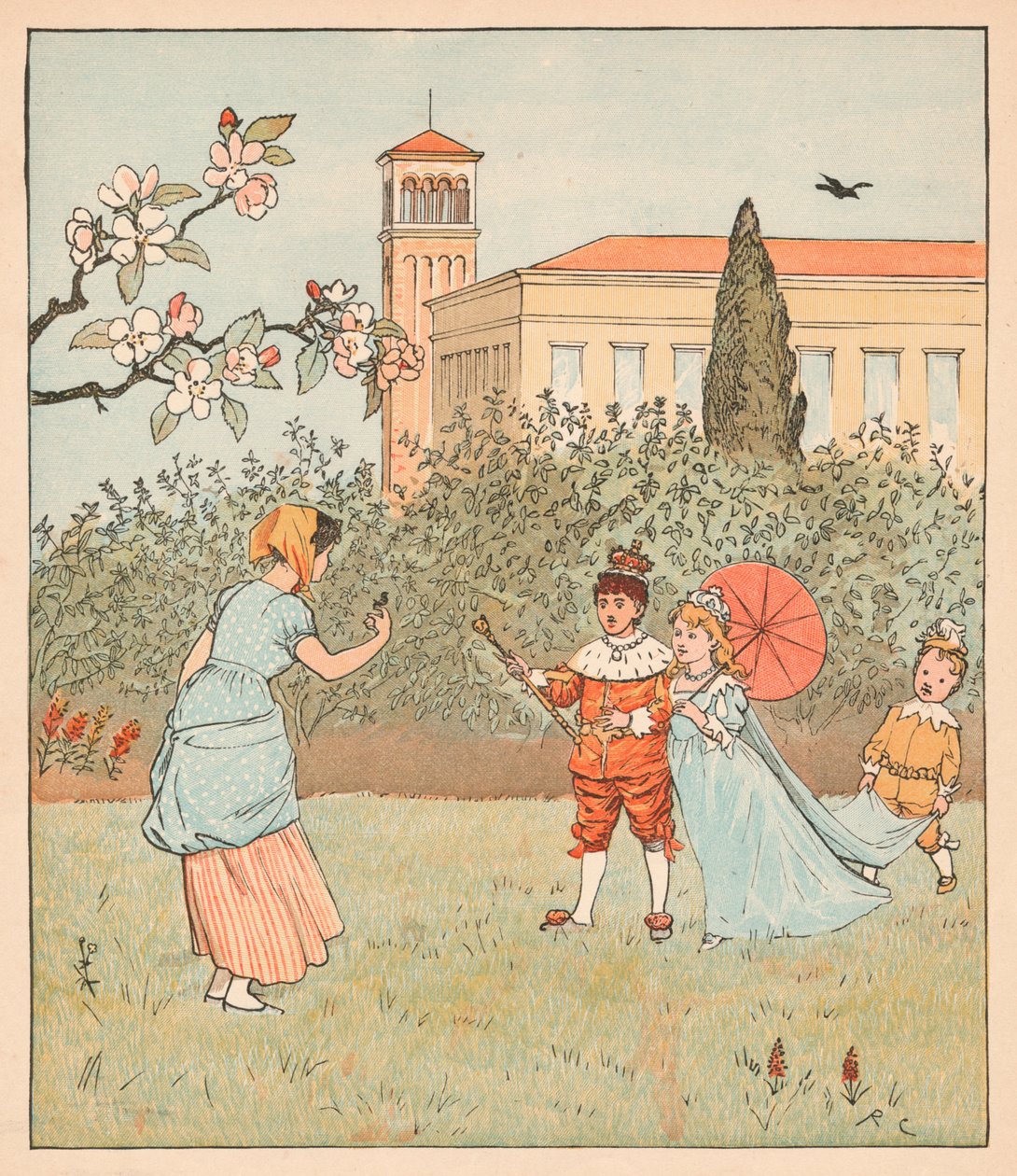 La Doncella y el Jenny Wren, 1880 de Randolph Caldecott