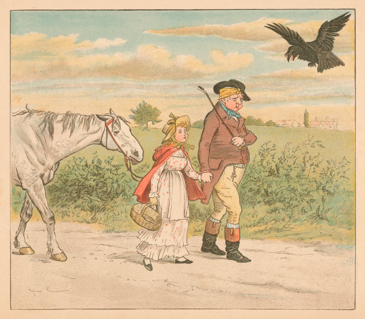 El cuervo travieso voló riendo, c1885, 1934 de Randolph Caldecott