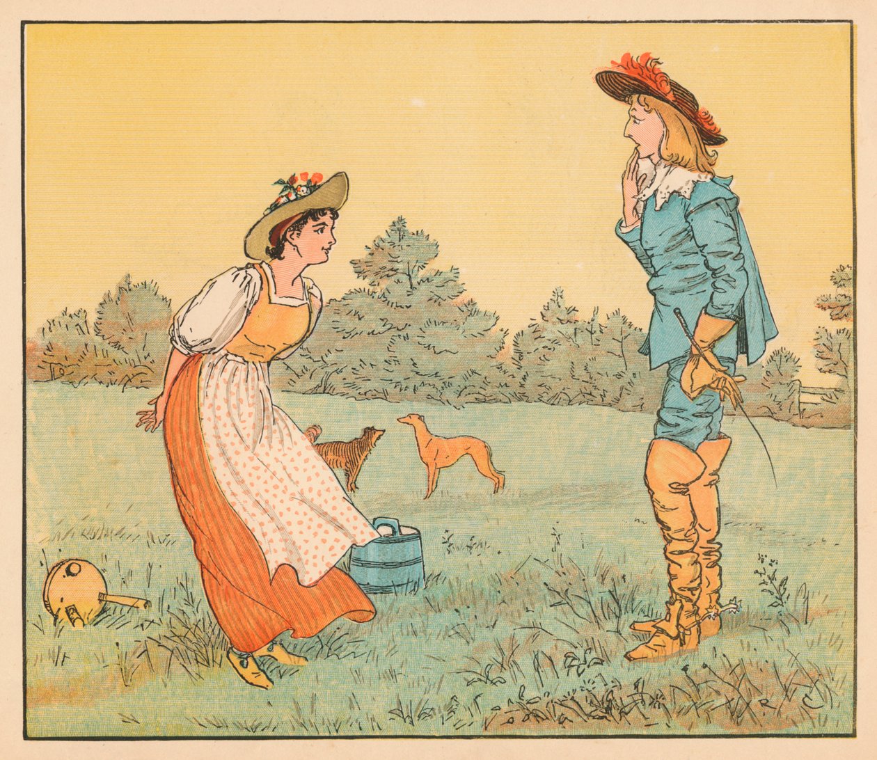 Entonces no puedo casarme contigo, mi linda doncella!, c. 1882 de Randolph Caldecott