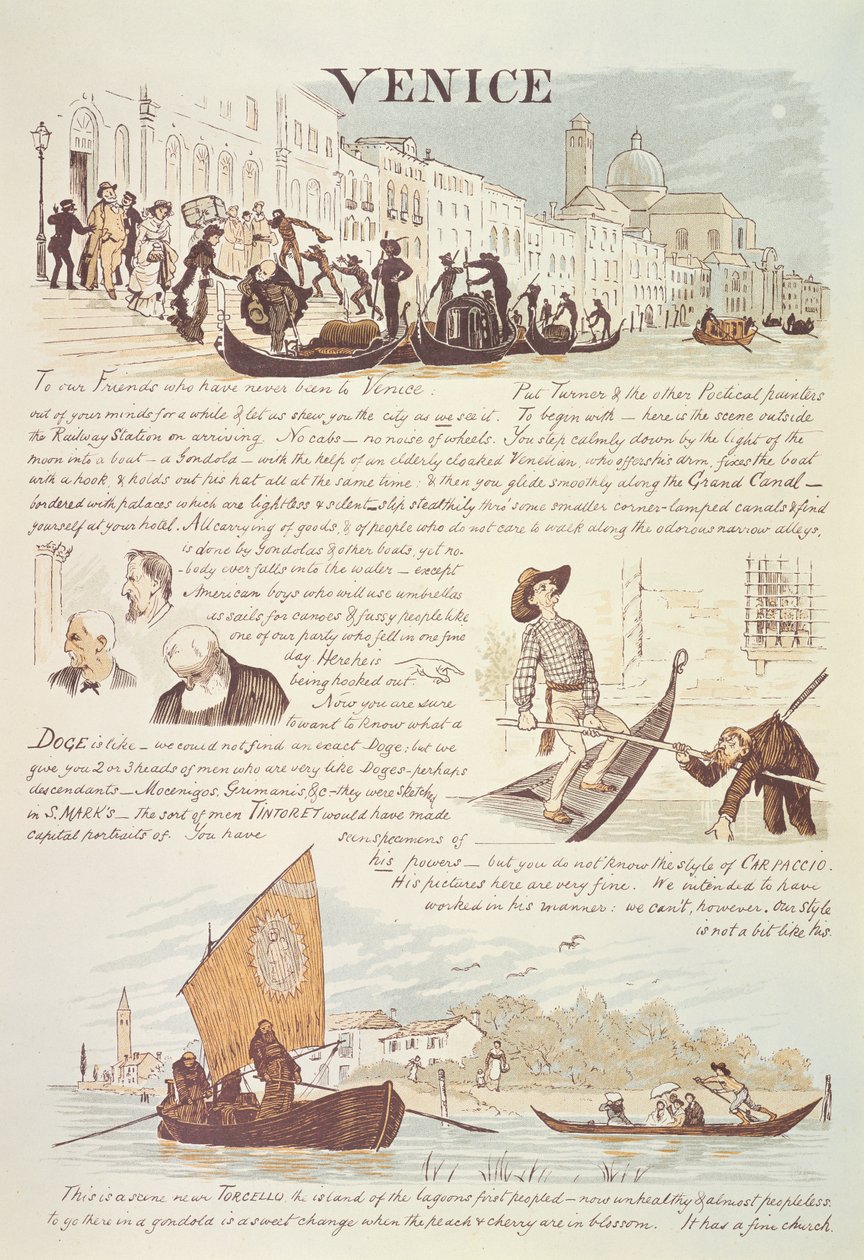 Venecia, con bocetos de dibujos animados de Randolph Caldecott