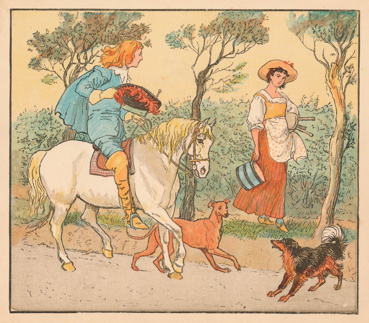 ¿A dónde vas, mi linda doncella? de Randolph Caldecott