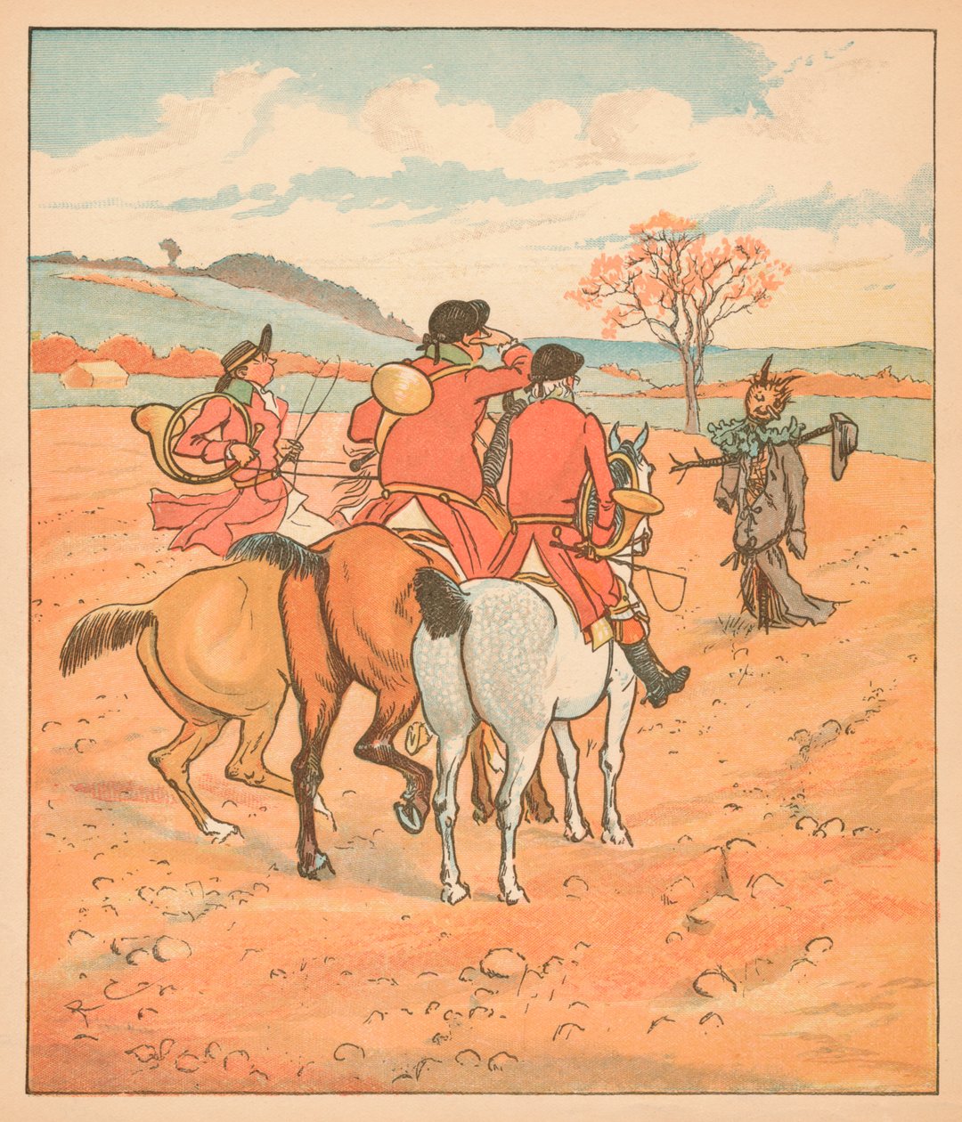 ...lo primero que encontraron, fue un espantapájaros andrajoso, en un campo... de Randolph Caldecott