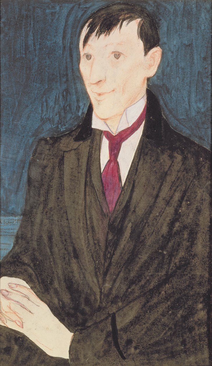 Retrato de J.D. Innes (1887-1914) (técnica mixta) de Randolph Schwabe