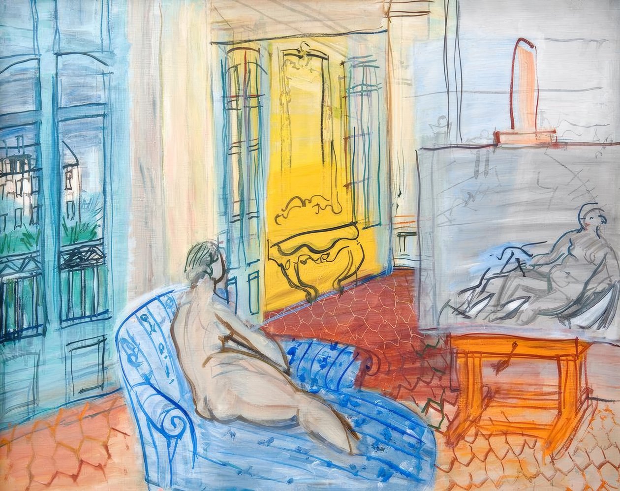 Una modelo en el estudio de la plaza Arago de Perpiñán de Raoul Dufy