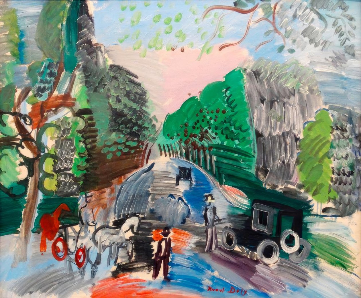 En el Bois de Boulogne de Raoul Dufy