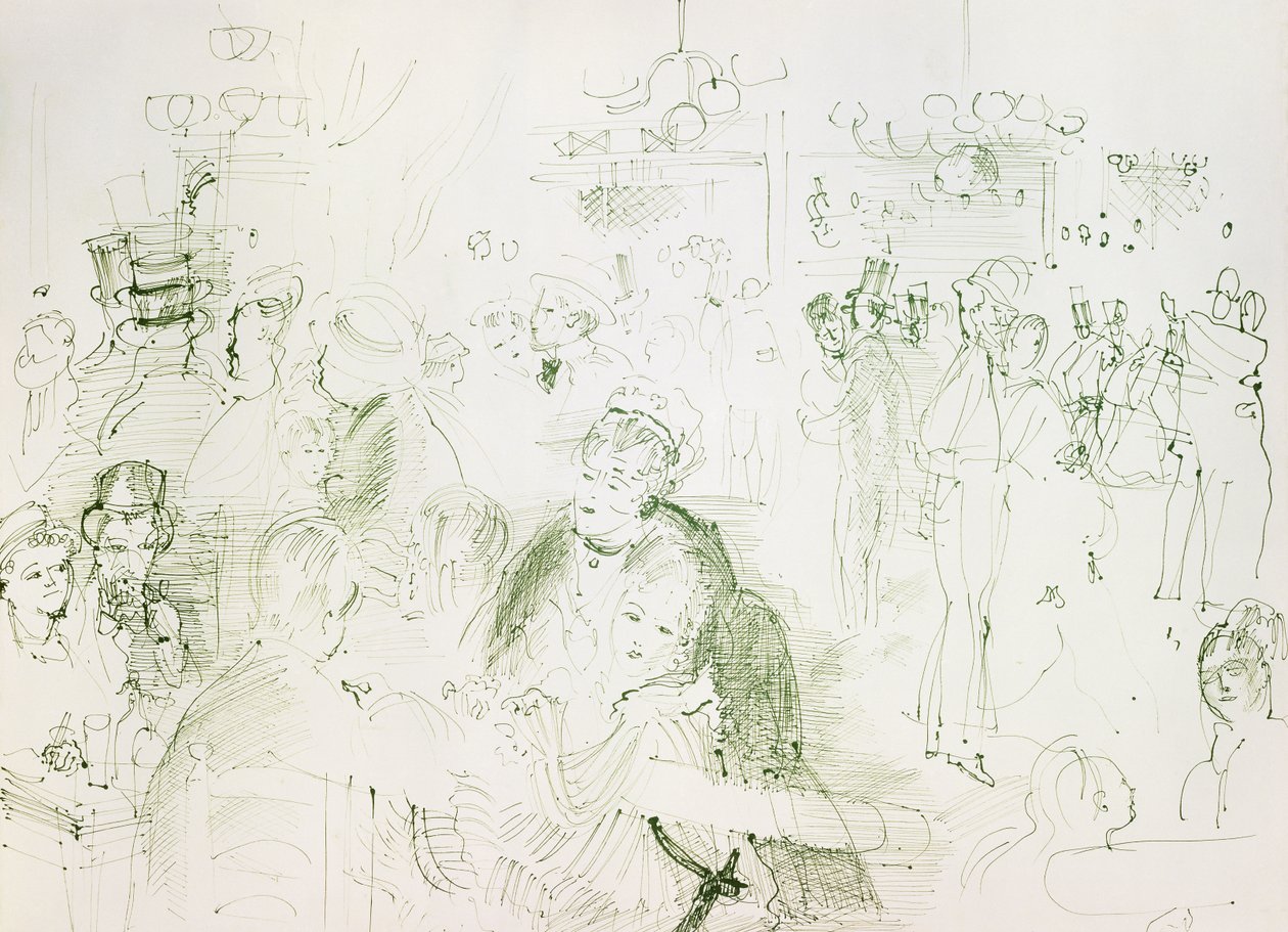 Baile en el Moulin de la Galette; Bal au Moulin de la Galette de Raoul Dufy