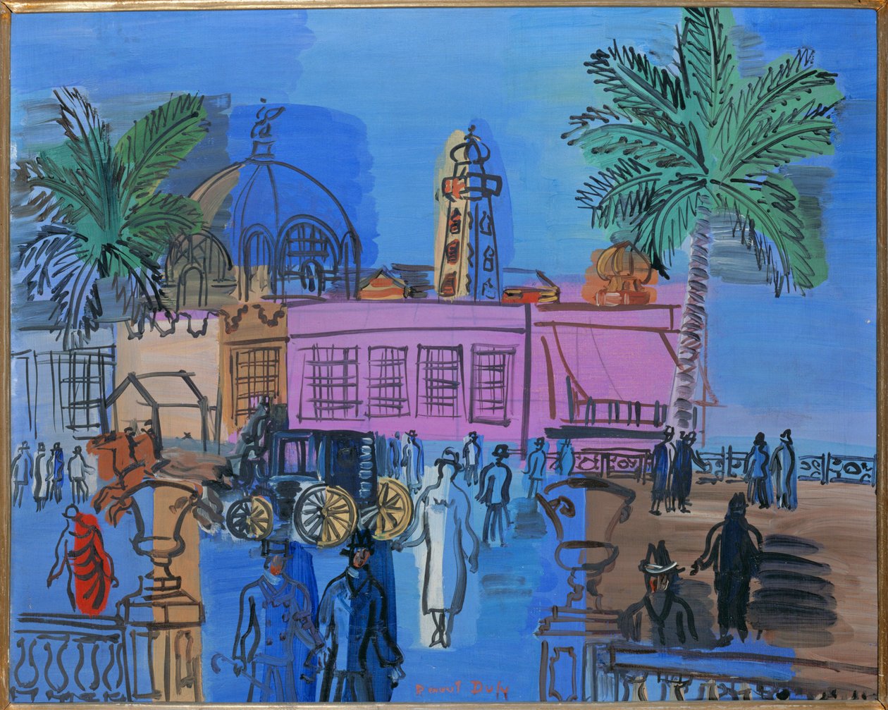 Paseo marítimo de Niza (gouache sobre papel) de Raoul Dufy
