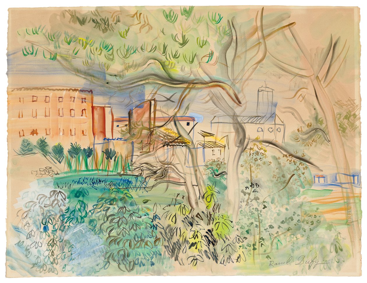 Caldas de Montbuy (acuarela y gouache sobre papel) de Raoul Dufy