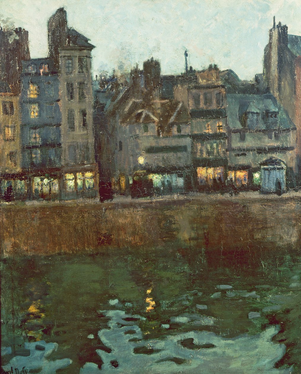 Atardecer en el puerto de Le Havre (óleo sobre lienzo) de Raoul Dufy