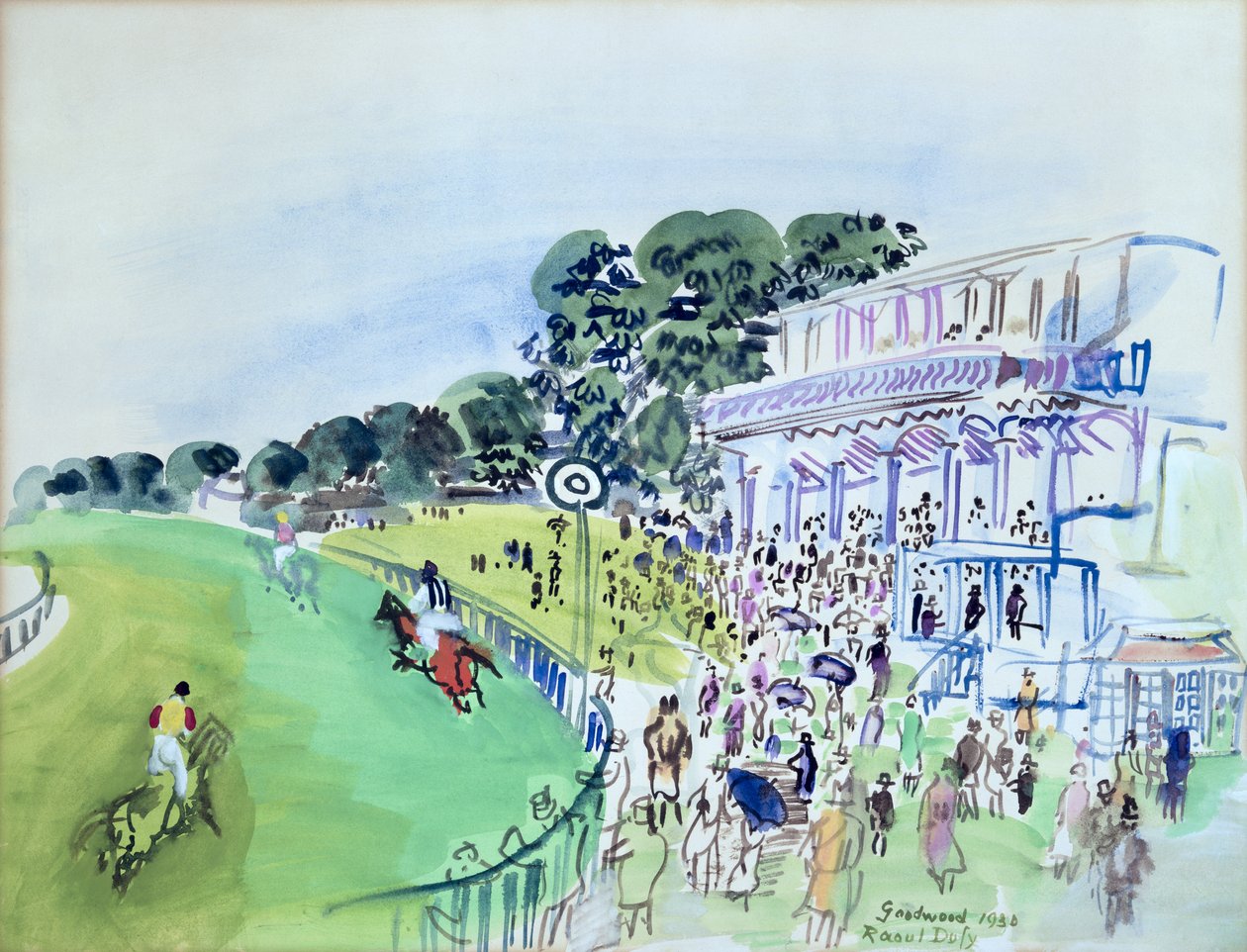 Goodwood, la tribuna frente al hipódromo de Raoul Dufy