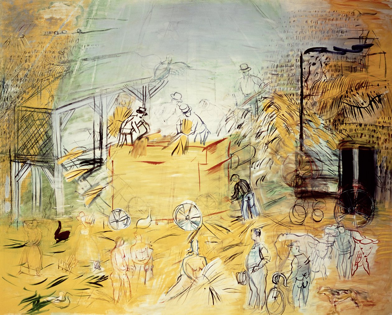Escena de cosecha (óleo sobre lienzo) de Raoul Dufy