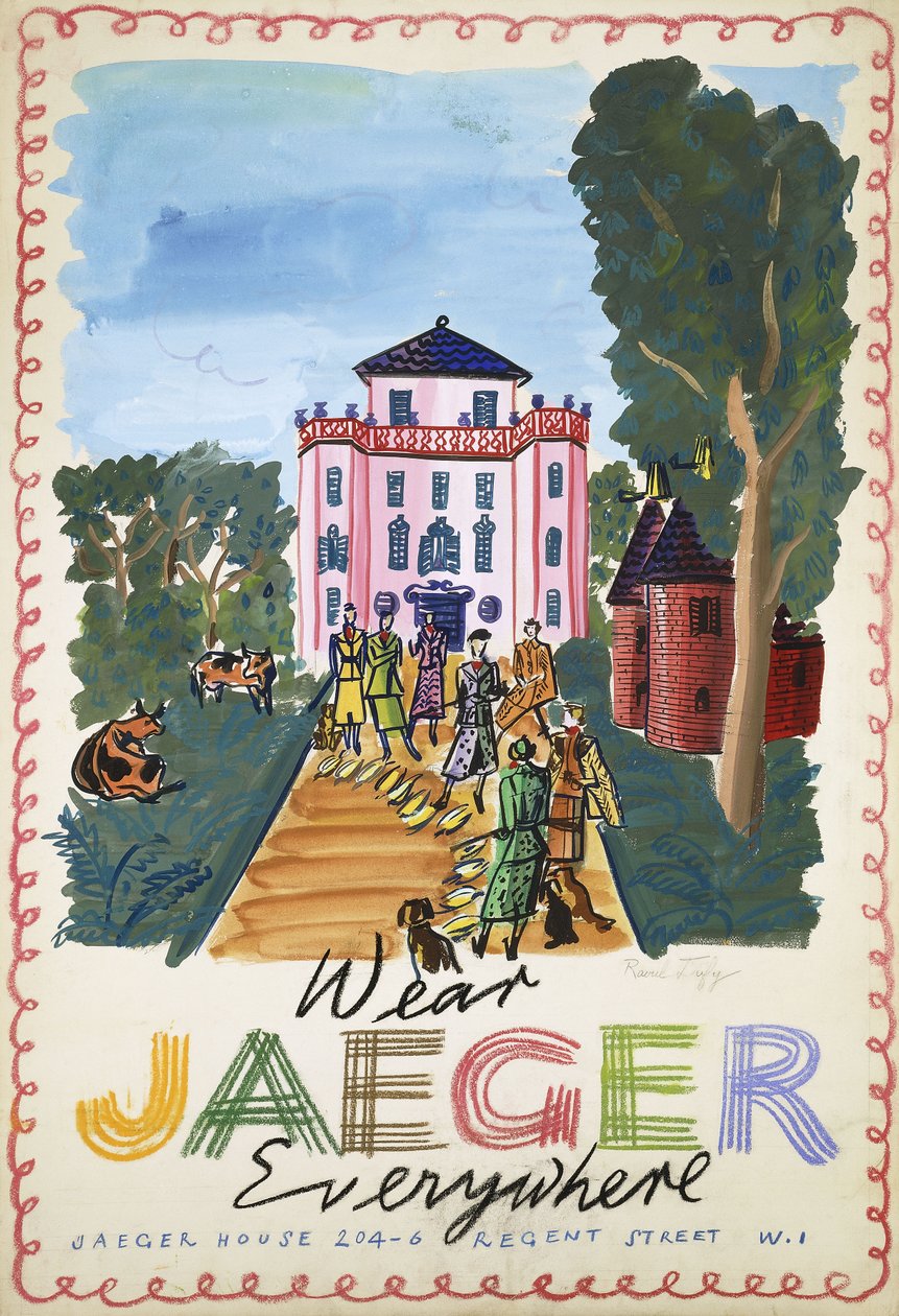 Caza; La Chasse, c.1936 (gouache sobre papel) de Raoul Dufy