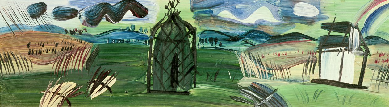 Kiosco y arco iris (óleo sobre lienzo) de Raoul Dufy