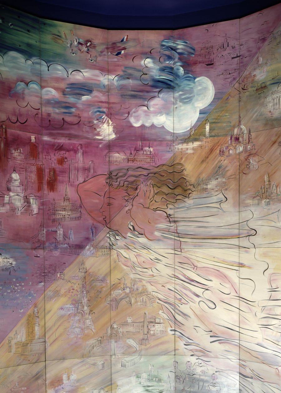 La Fee Electricite, detalle del lado izquierdo de Raoul Dufy