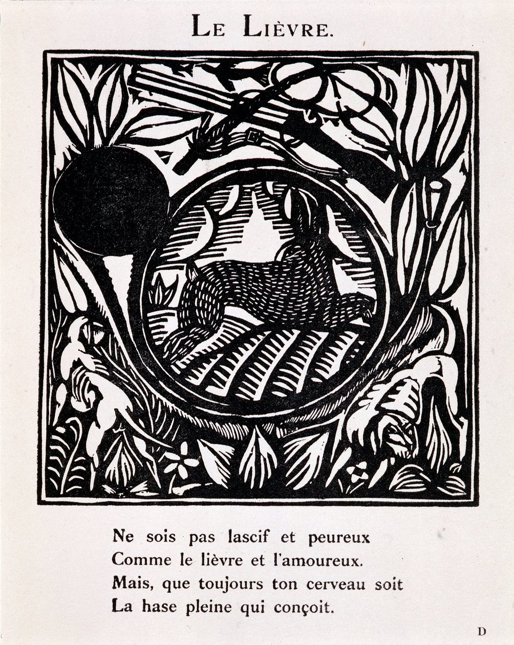 Le hare - en "Le Bestiaire ou cortège d