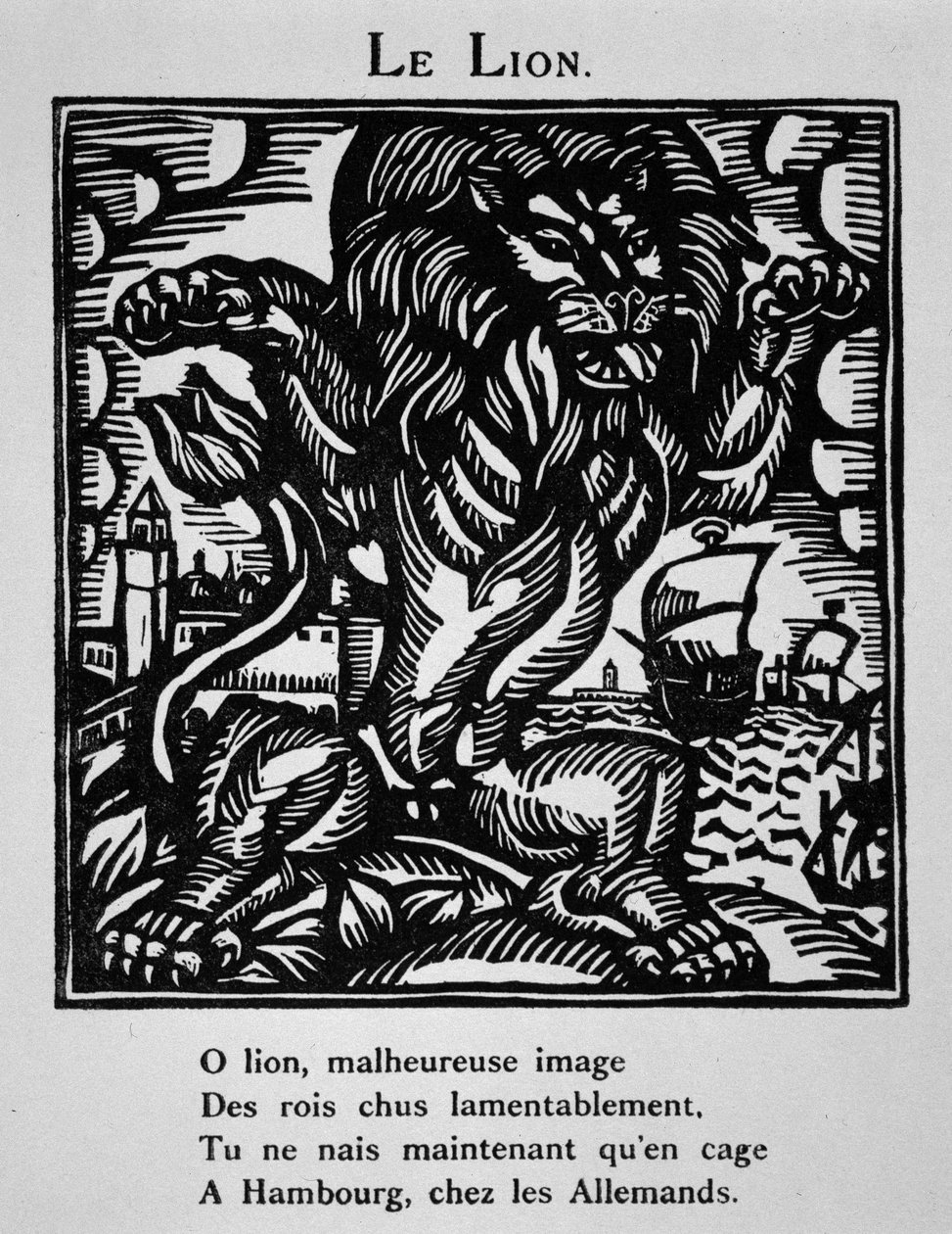 El león - en "Le Bestiaire ou cortège d