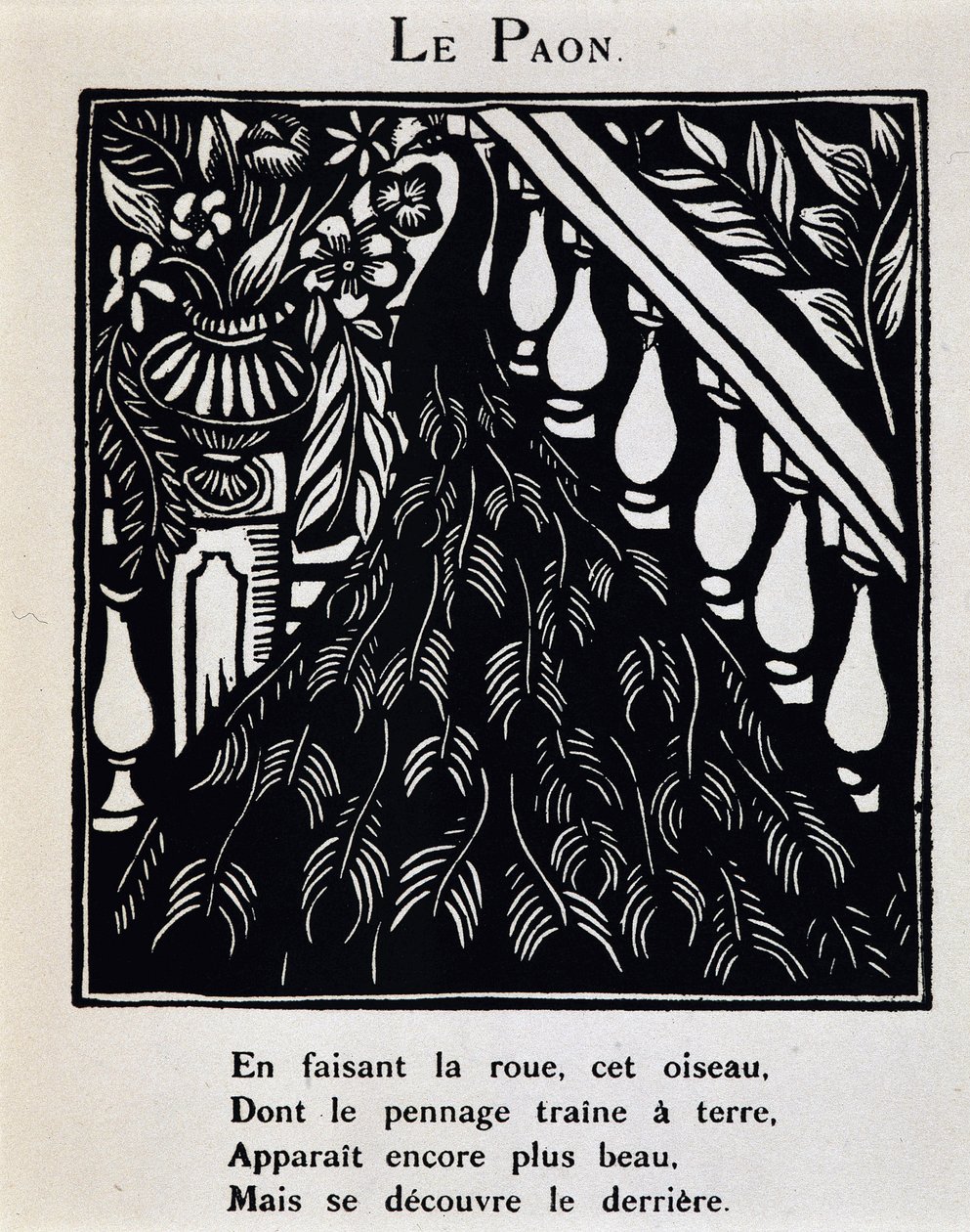 Le peacock - en "Le Bestiaire ou cortege d