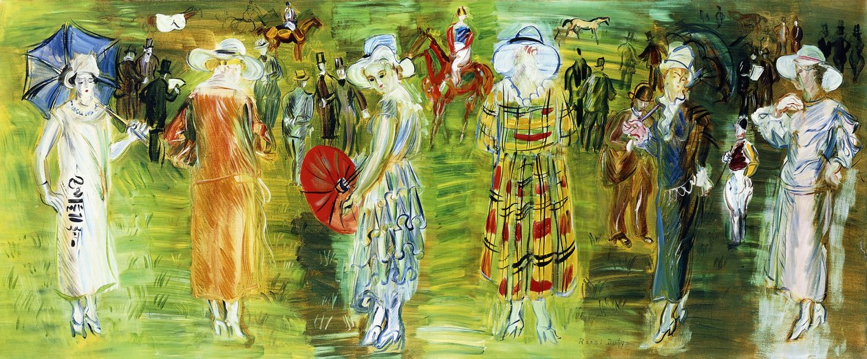 Maniquíes de Poiret en las carreras de 1923 de Raoul Dufy