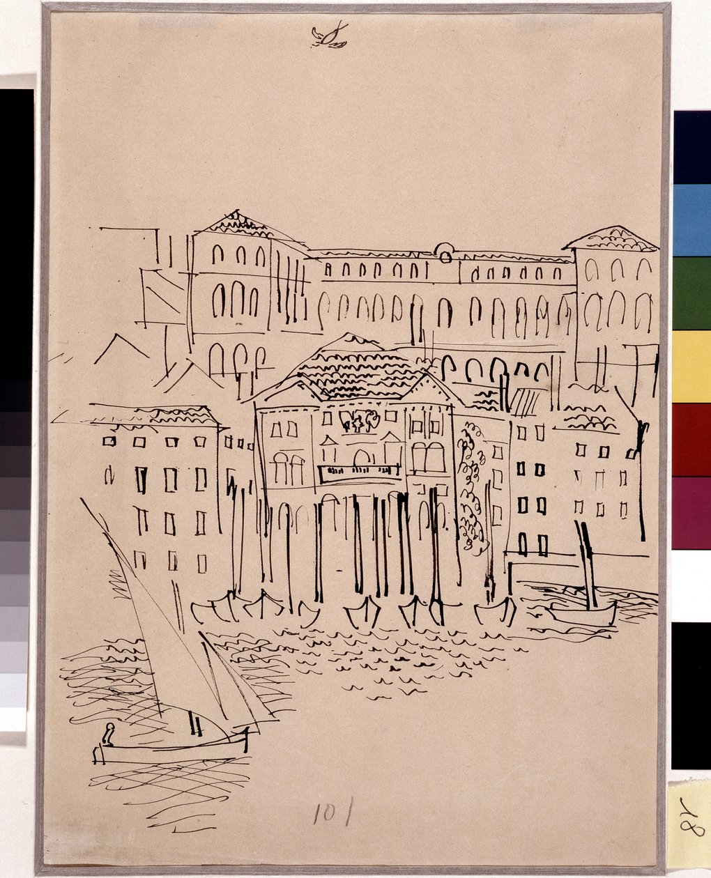 Marsella, el puerto, el ayuntamiento y el Hotel Dieu de Raoul Dufy