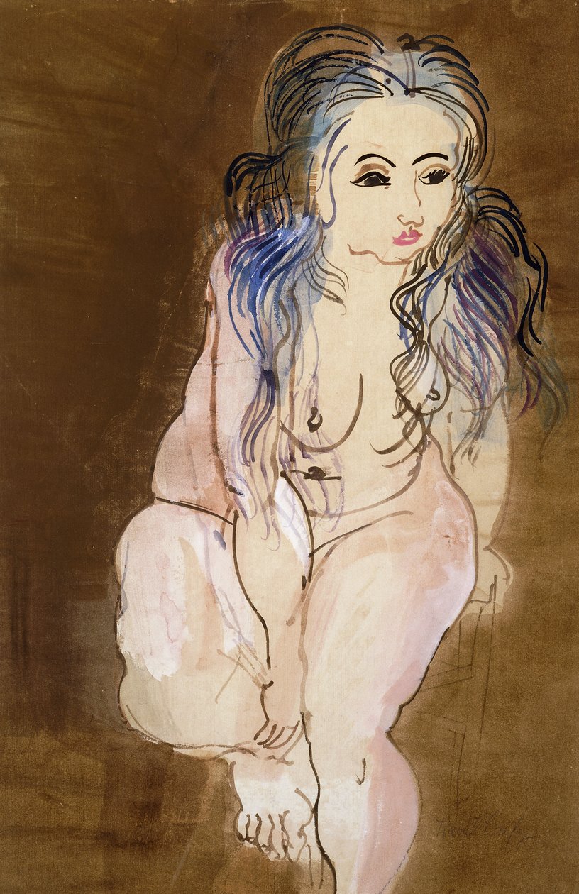 Mujer desnuda sentada; Femme Nue Assise de Raoul Dufy