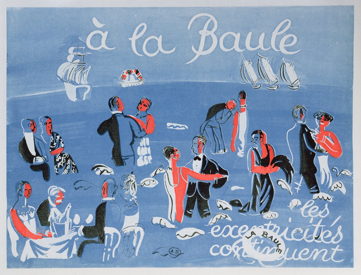 Cartel publicitario de la estación balnearia de La Baule de Raoul Dufy